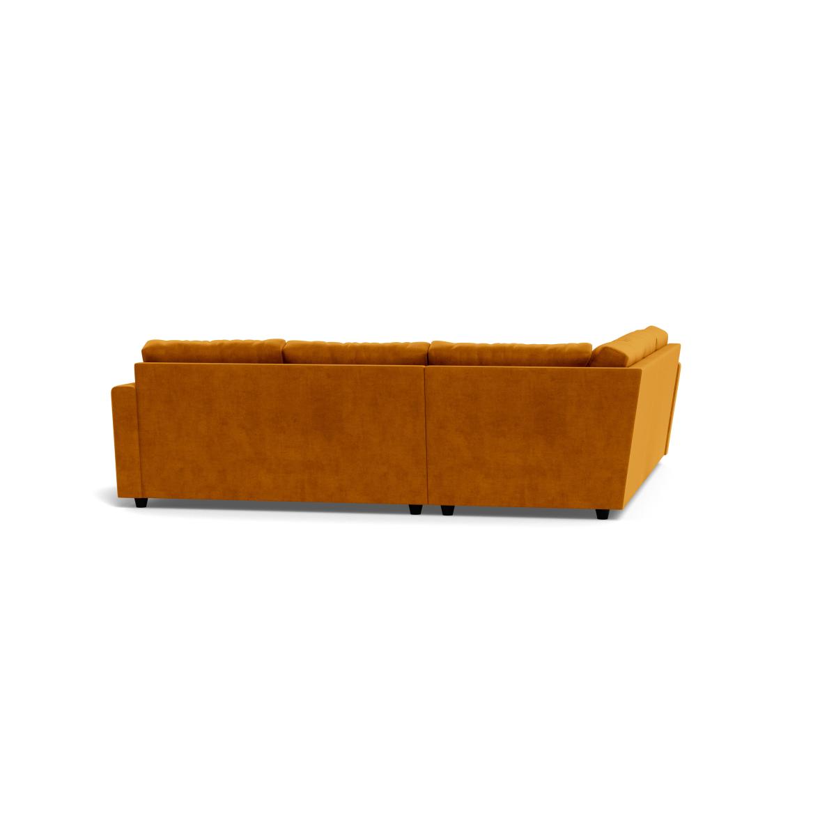 Heal's Nimbus II Full Corner Sofa (K+M+N) Capelo Linen-Cotton Etruscan Red Black Feet – image 5