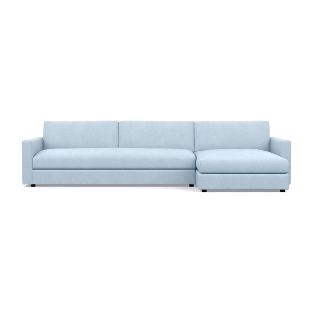 Heal's Nimbus II 4 Seater RHF Corner Chaise Smart Luxe Velvet Mushroom Black Feet - Heal's UK Furniture – image 1