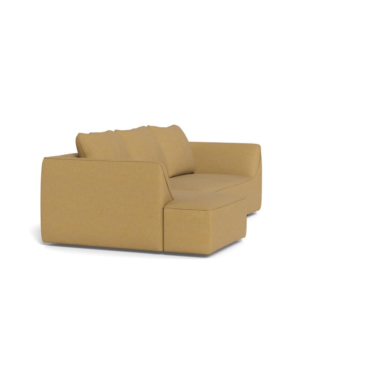 Heal's Morven Left Hand Facing Corner Chaise Sofa Boucle Tweed Citrine Black Feet – image 2