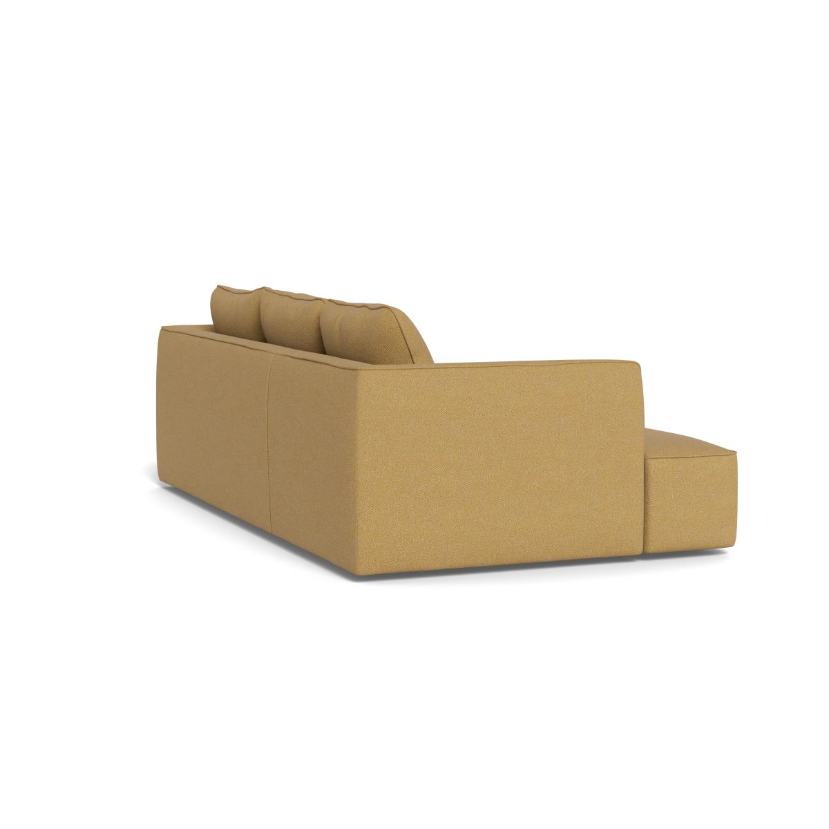 Heal's Morven Left Hand Facing Corner Chaise Sofa Boucle Tweed Citrine Black Feet – image 4