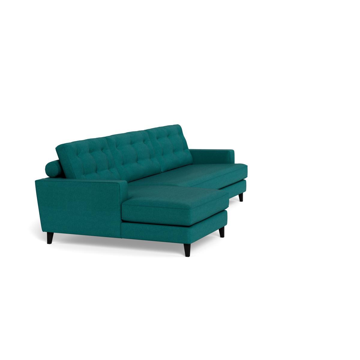 Heal's Mistral Left Hand Facing Corner Sofa Brushed Cotton Pine Black Feet - Heal's UK Furniture – image 2