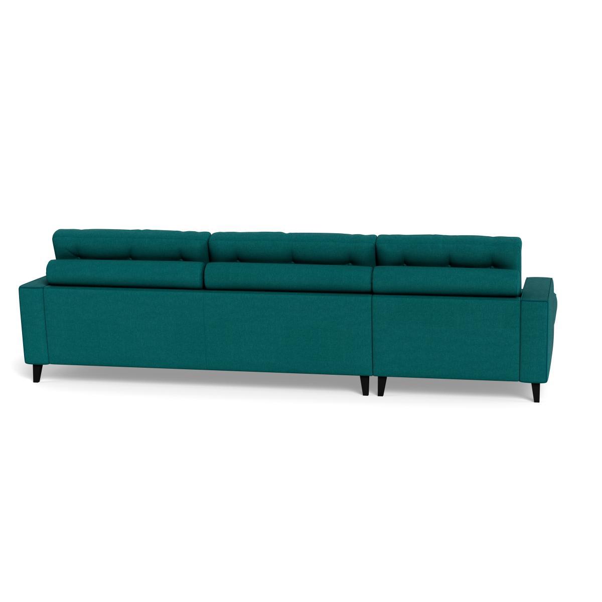 Heal's Mistral Left Hand Facing Corner Sofa Brushed Cotton Pine Black Feet - Heal's UK Furniture – image 5