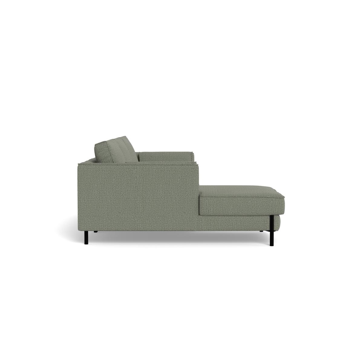 Heal's Tortona Left Hand Facing 4 Seater Corner Chaise Boucle Tweed Lapis Black Feet – image 3