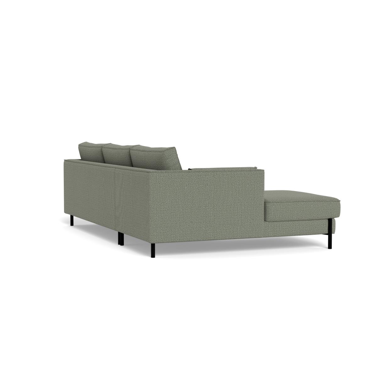 Heal's Tortona Left Hand Facing 4 Seater Corner Chaise Boucle Tweed Lapis Black Feet – image 4