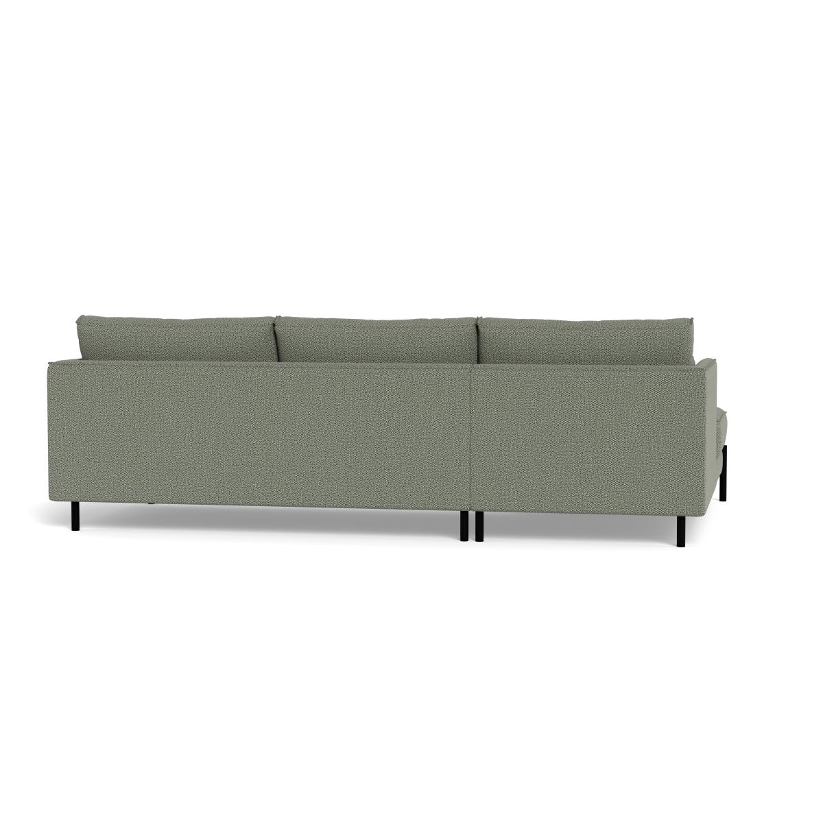 Heal's Tortona Left Hand Facing 4 Seater Corner Chaise Boucle Tweed Lapis Black Feet – image 5