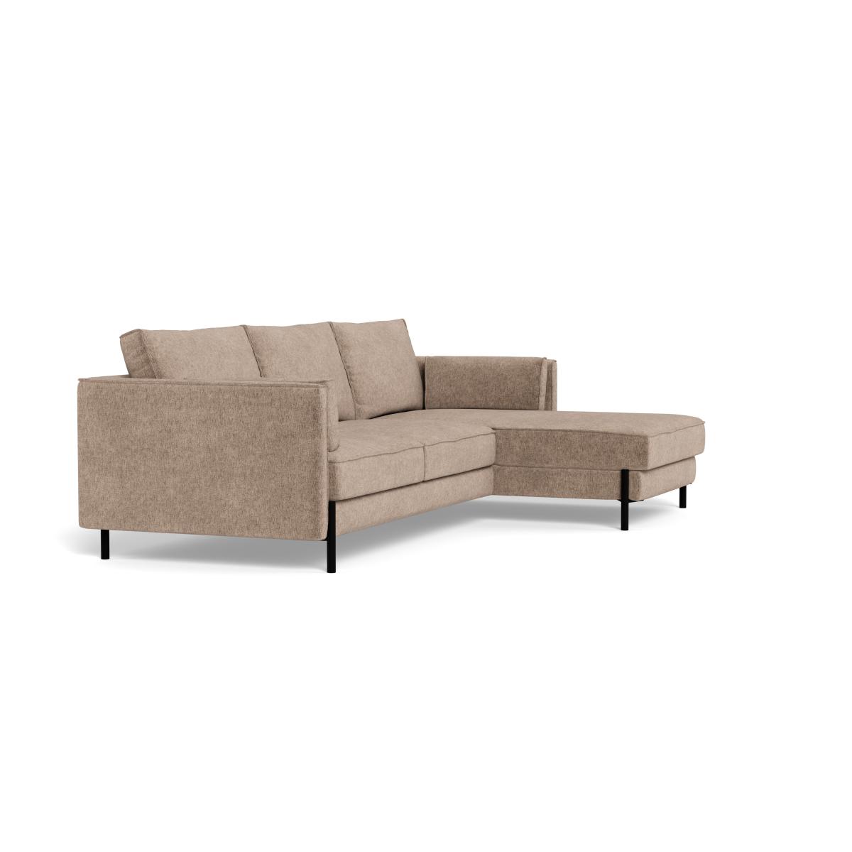 Heal's Tortona Right Hand Facing 4 Seater Corner Chaise Velvet Boucle Rocky Black Feet – image 2