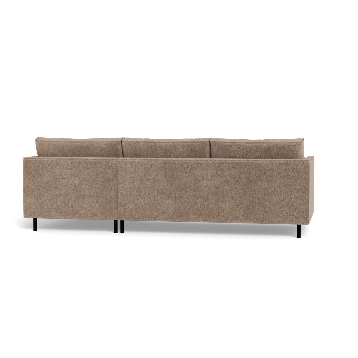 Heal's Tortona Right Hand Facing 4 Seater Corner Chaise Velvet Boucle Rocky Black Feet – image 5