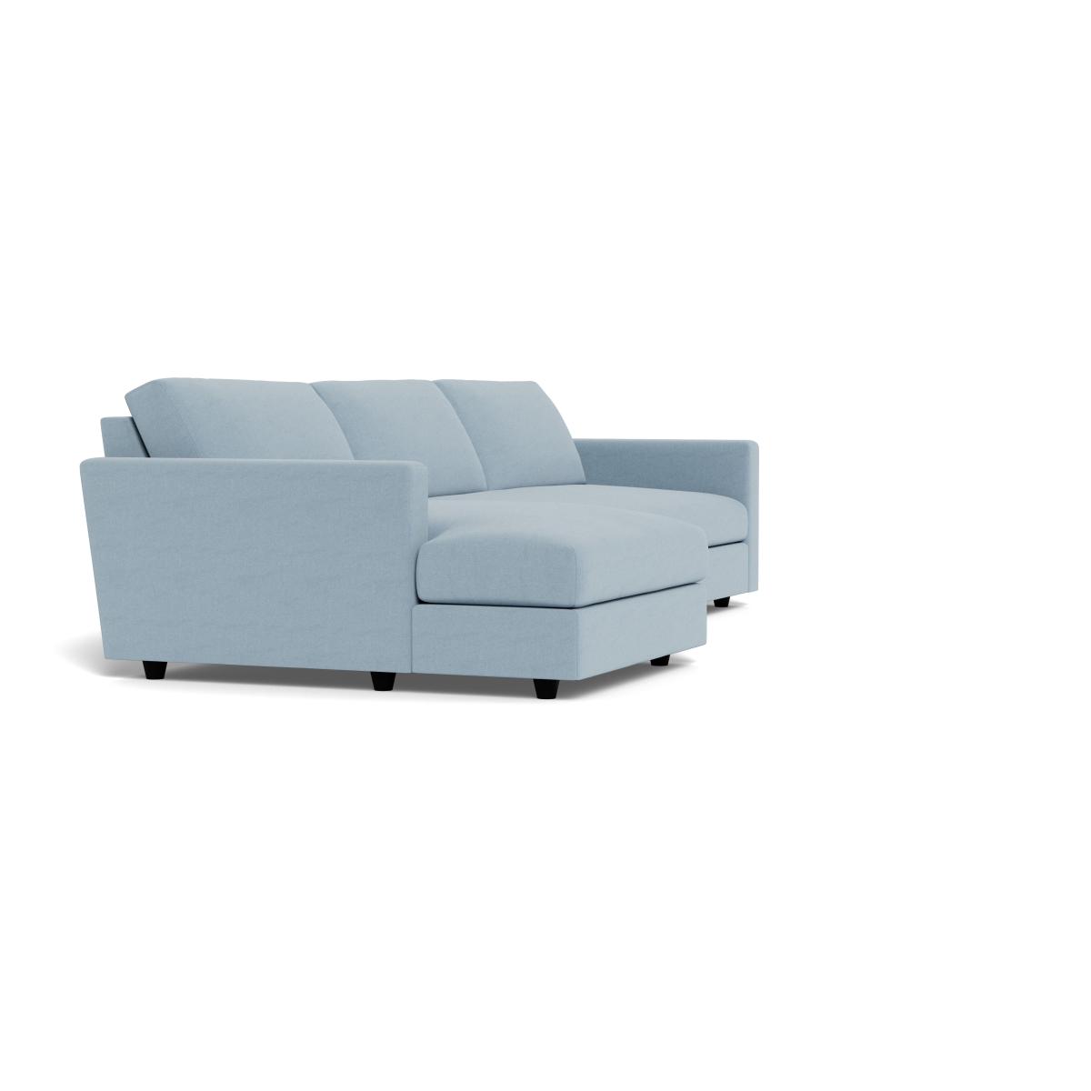 Heal's Nimbus 4 Seater Left Hand Corner Chaise Capelo Linen-Cotton Sea Shanty Black Feet – image 2