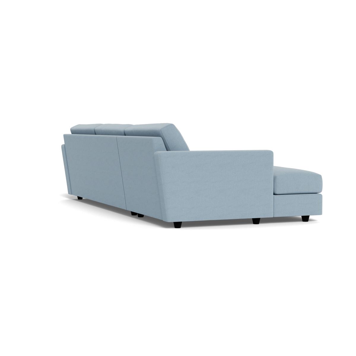 Heal's Nimbus 4 Seater Left Hand Corner Chaise Capelo Linen-Cotton Sea Shanty Black Feet – image 4