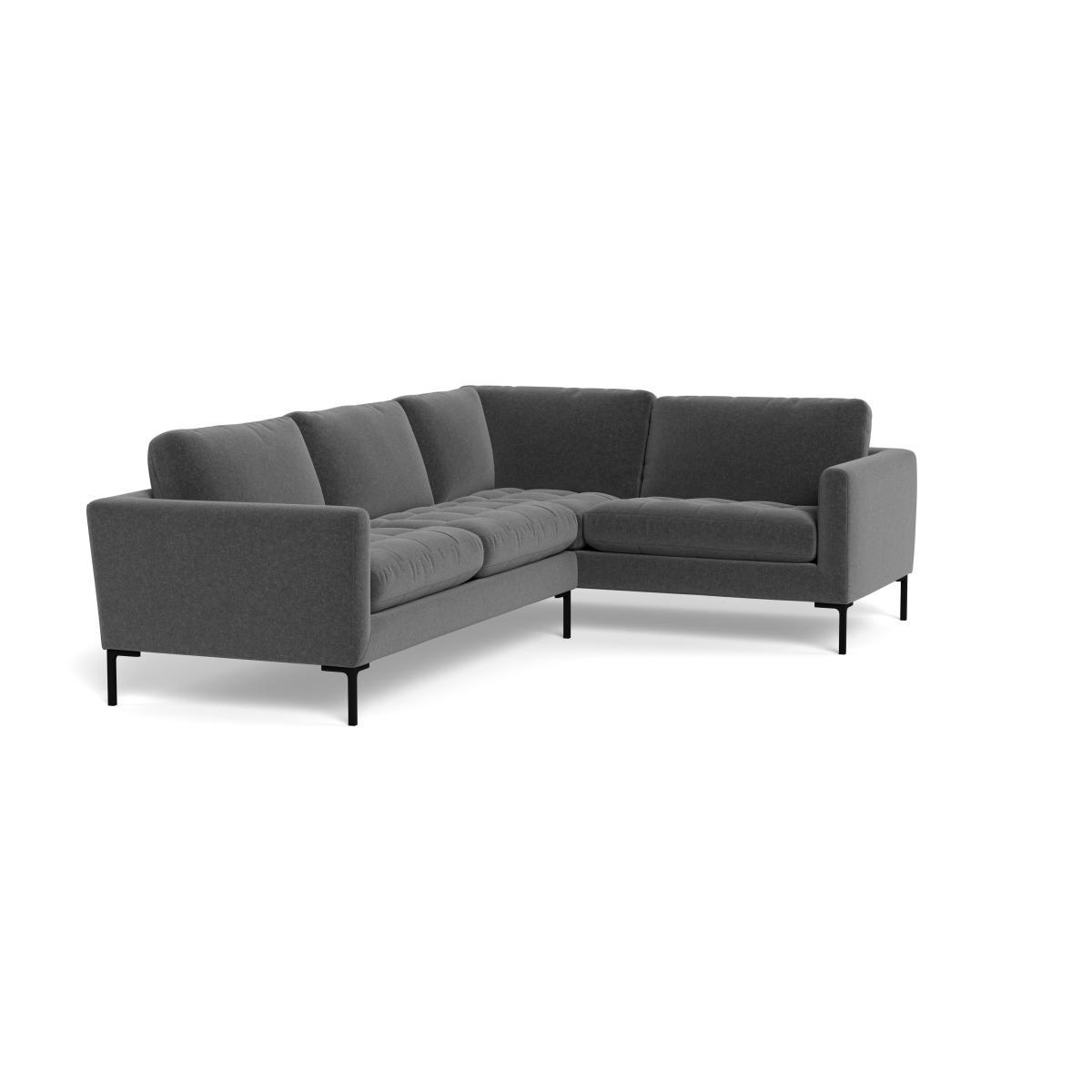 Heal's Eton Right Hand Facing Corner Sofa Melton Wool Granite Black Feet - Heal's UK Furniture – image 2