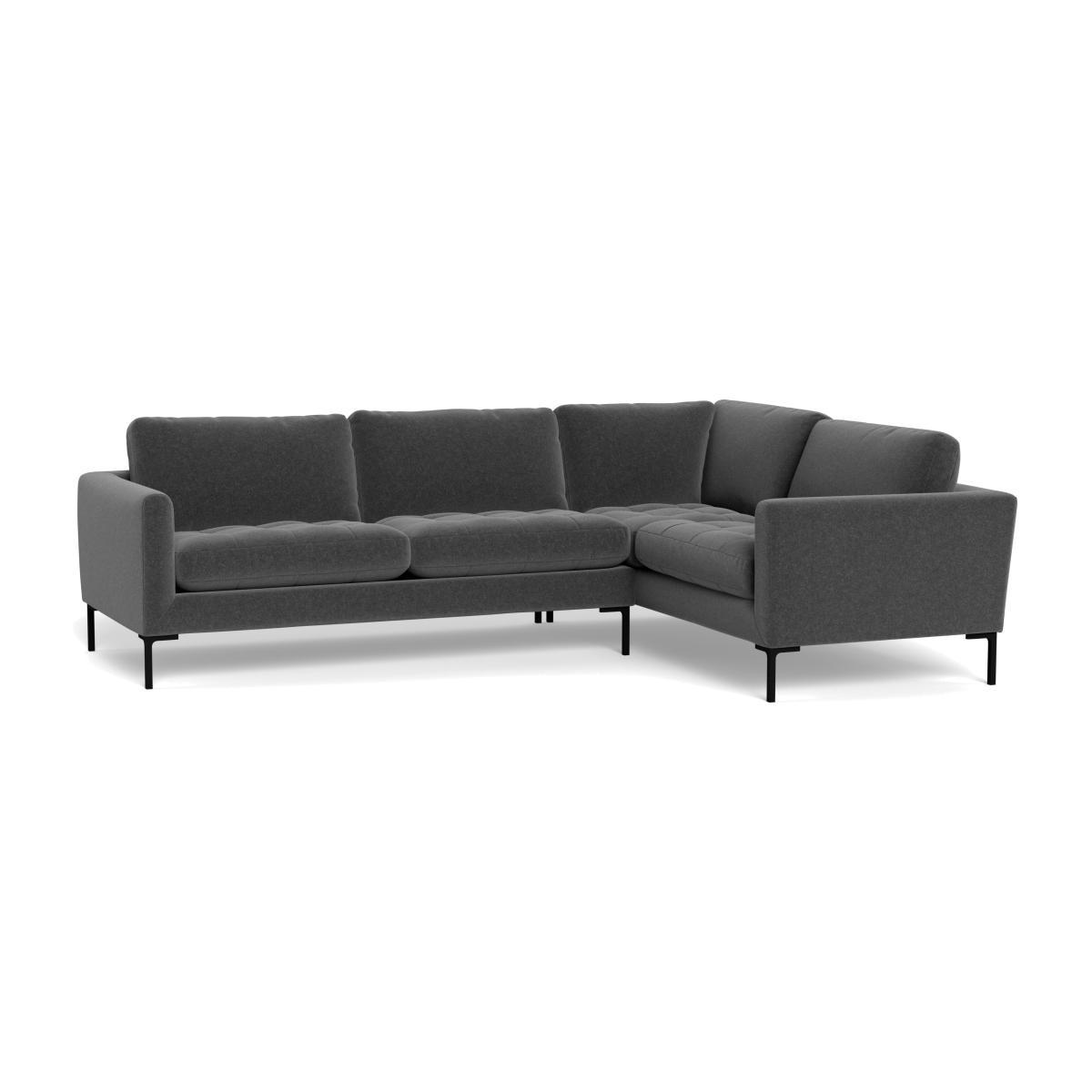 Heal's Eton Right Hand Facing Corner Sofa Melton Wool Granite Black Feet - Heal's UK Furniture – image 1