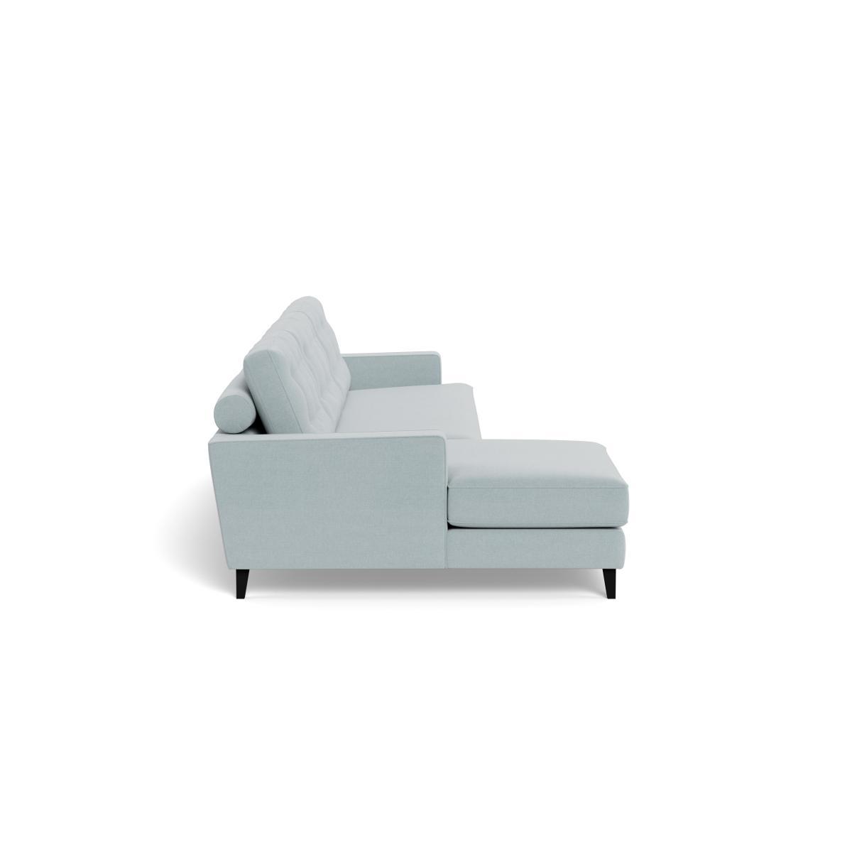 Heal's Mistral Left Hand Facing Corner Sofa Brushed Cotton Mist Black Feet - Heal's UK Furniture – image 3