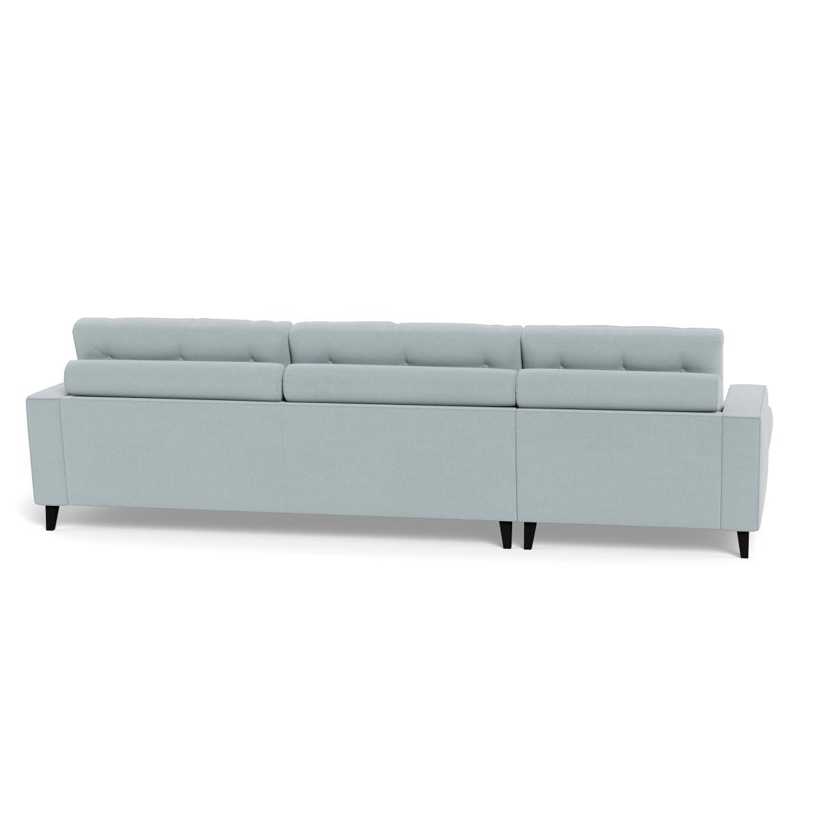 Heal's Mistral Left Hand Facing Corner Sofa Brushed Cotton Mist Black Feet - Heal's UK Furniture – image 5