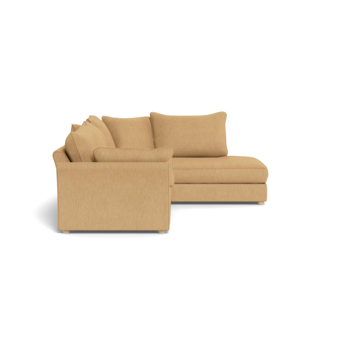 Heal's Tailor Right Hand Facing Corner Sofa Smart Linen Mix Sand Natural Beech Feet – image 3