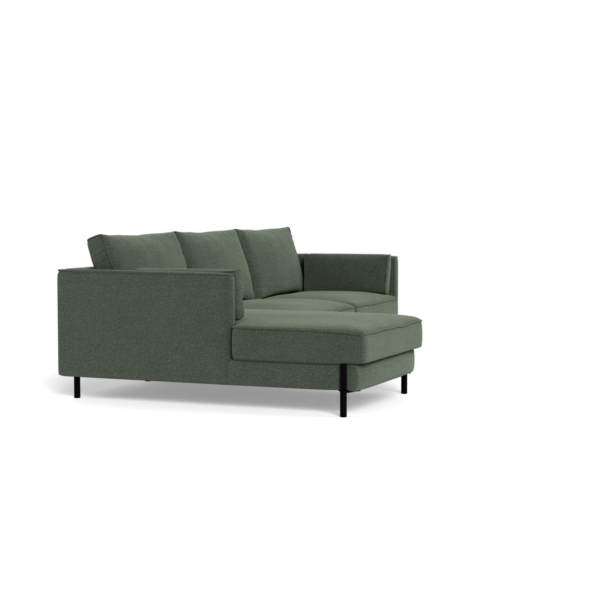 Heal's Tortona Left Hand Facing 4 Seater Corner Chaise Boucle Fern Black Feet – image 2