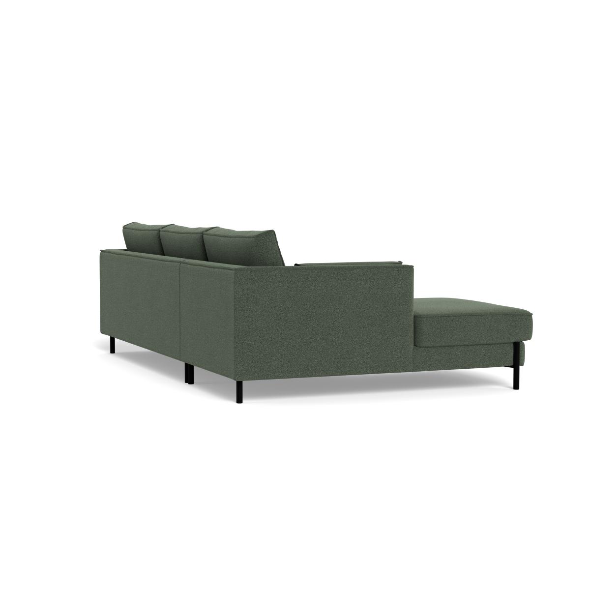 Heal's Tortona Left Hand Facing 4 Seater Corner Chaise Boucle Fern Black Feet – image 4