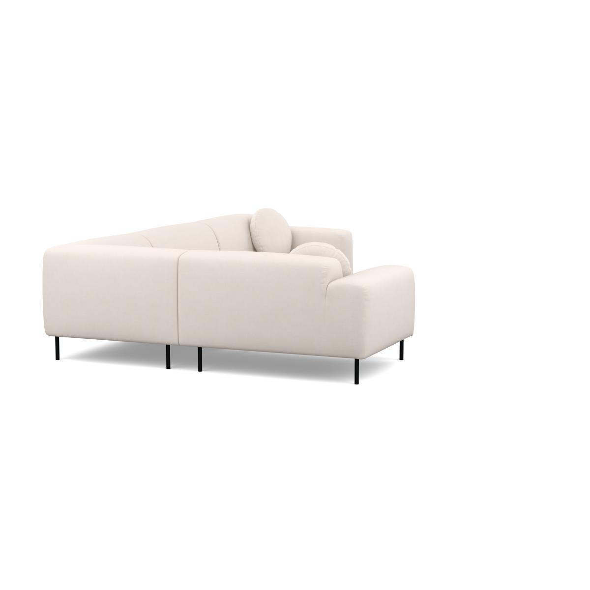 Heal's Luna Medium Left Hand Facing Corner Sofa Siena Cotton Natural Black Feet - Heal's UK Furniture – image 2