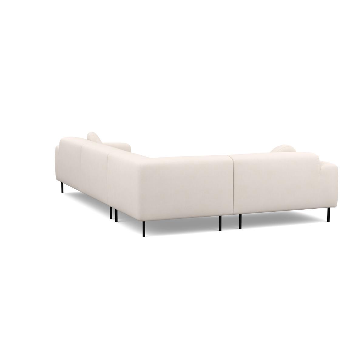 Heal's Luna Medium Left Hand Facing Corner Sofa Siena Cotton Natural Black Feet - Heal's UK Furniture – image 4