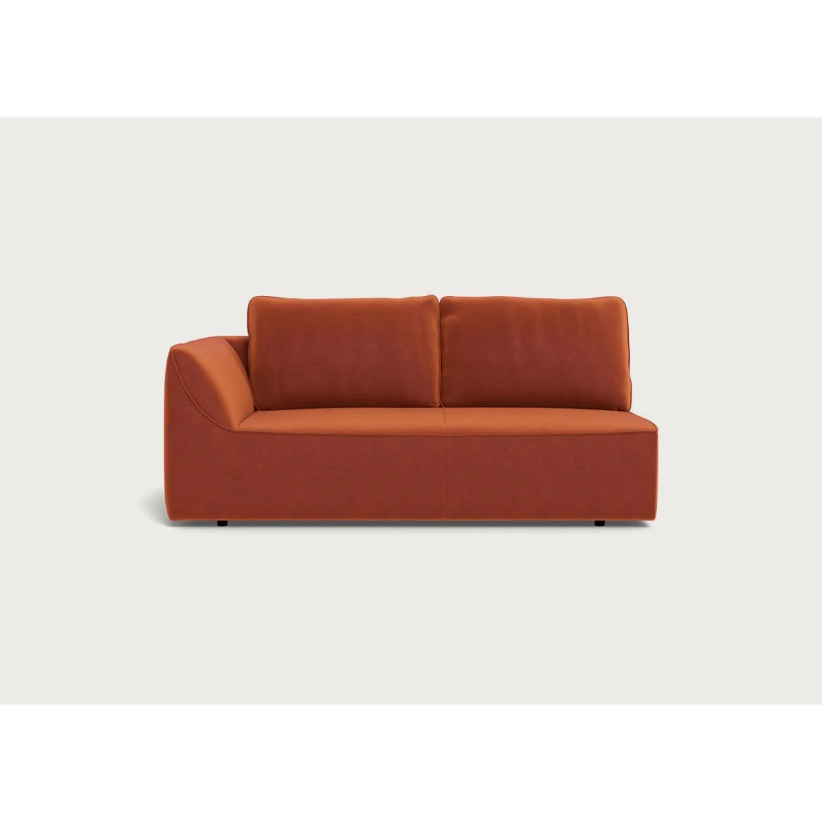 Heal's Morven Left Hand Facing 3 Seater Unit Melton Wool Red Oxide – image 4