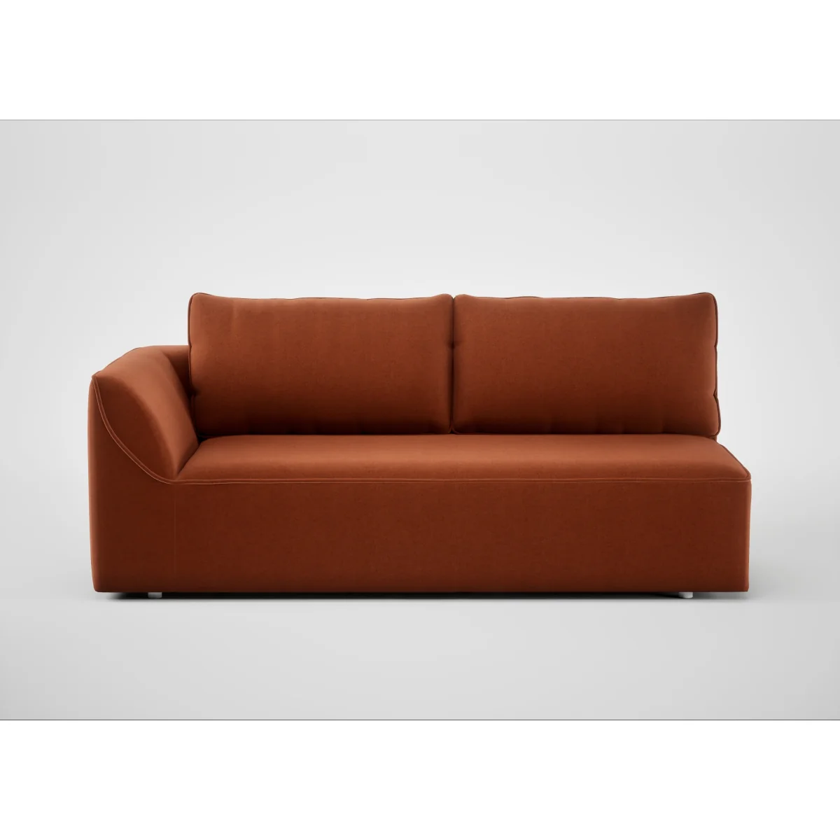 Heal's Morven Left Hand Facing 3 Seater Unit Melton Wool Red Oxide – image 5