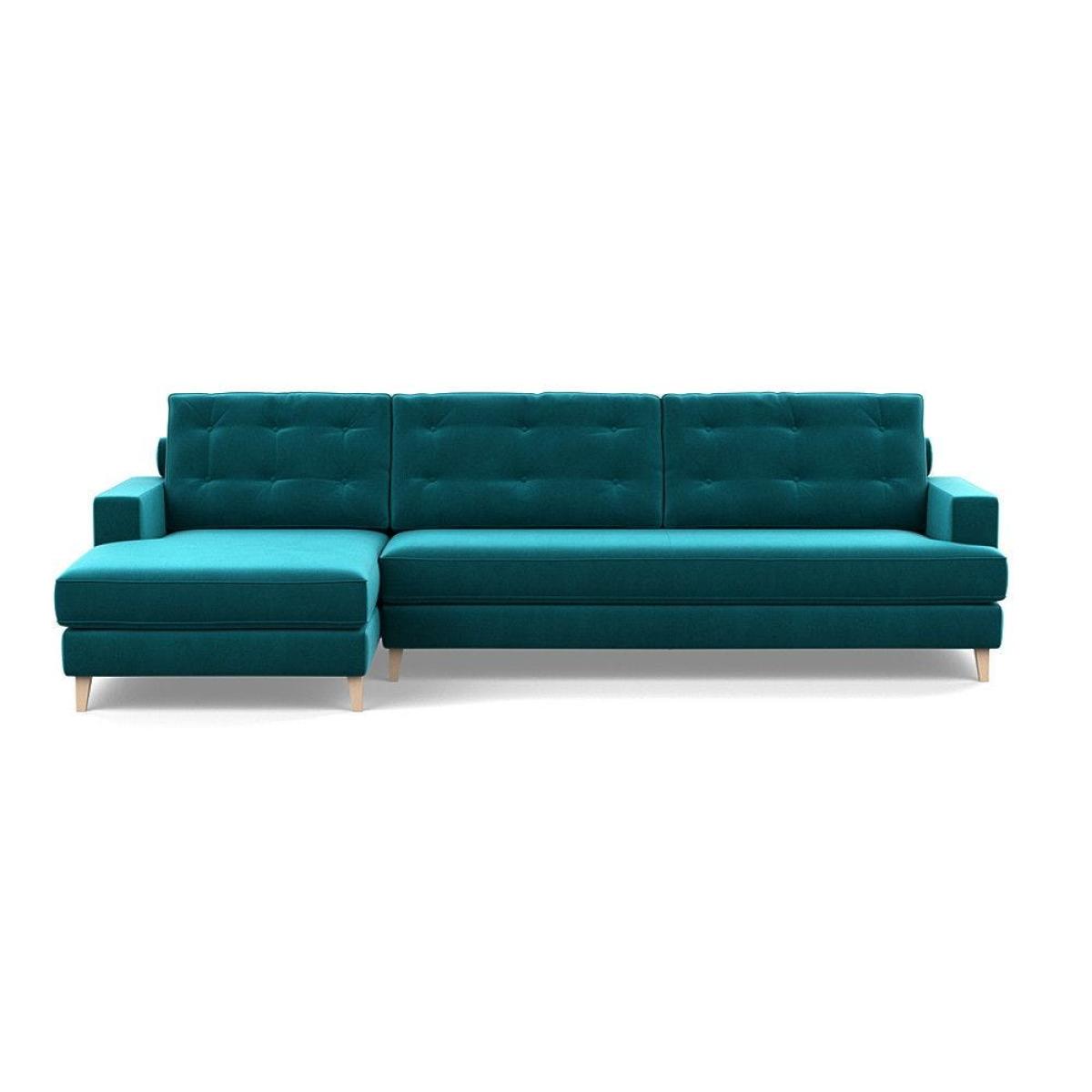Heal's Mistral Left Hand Facing Corner Sofa Smart Linen Mix Maroon Natural Feet - Heal's UK Furniture – image 15