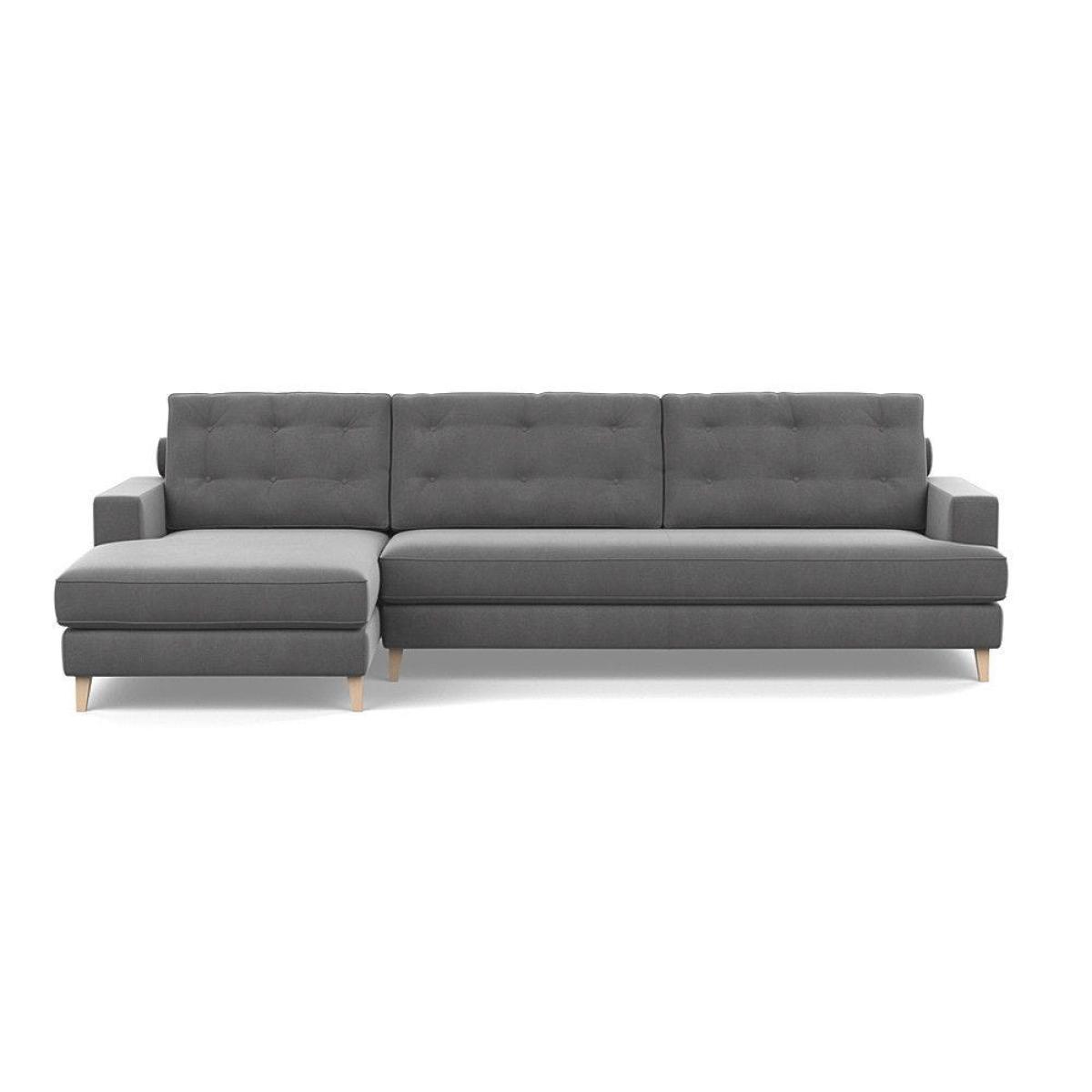 Heal's Mistral Left Hand Facing Corner Sofa Smart Linen Mix Maroon Natural Feet - Heal's UK Furniture – image 27