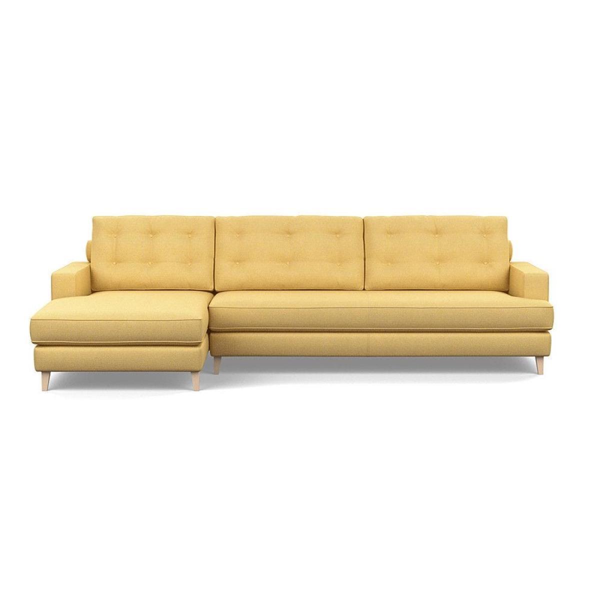 Heal's Mistral Left Hand Facing Corner Sofa Smart Linen Mix Maroon Natural Feet - Heal's UK Furniture – image 37
