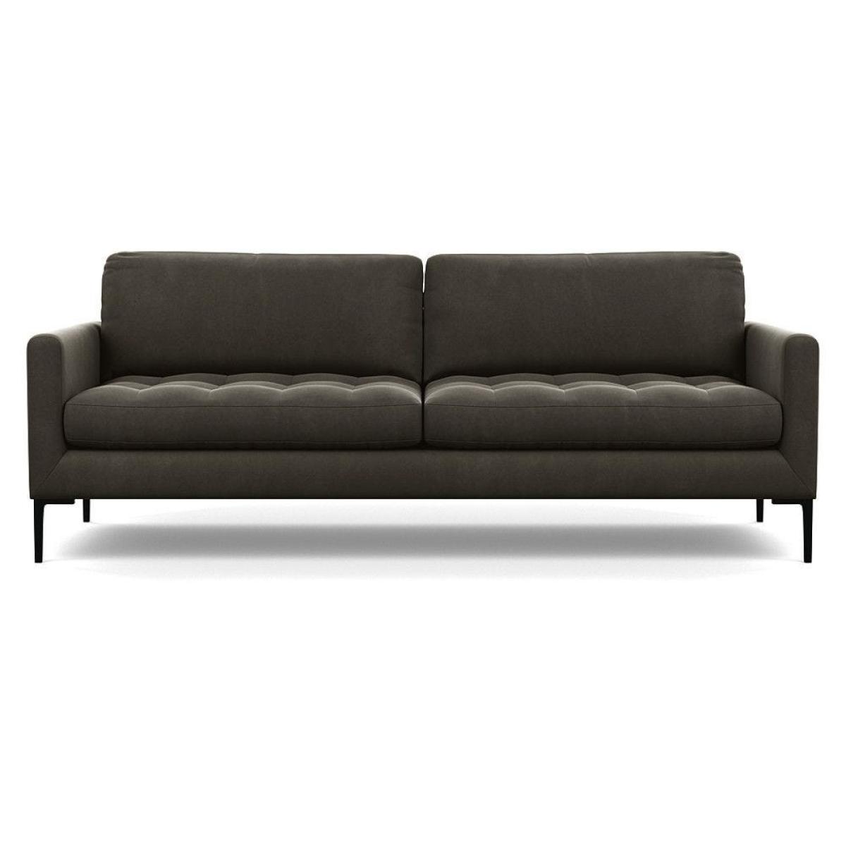 Heal's Mistral Left Hand Facing Corner Sofa Smart Linen Mix Maroon Natural Feet - Heal's UK Furniture – image 5