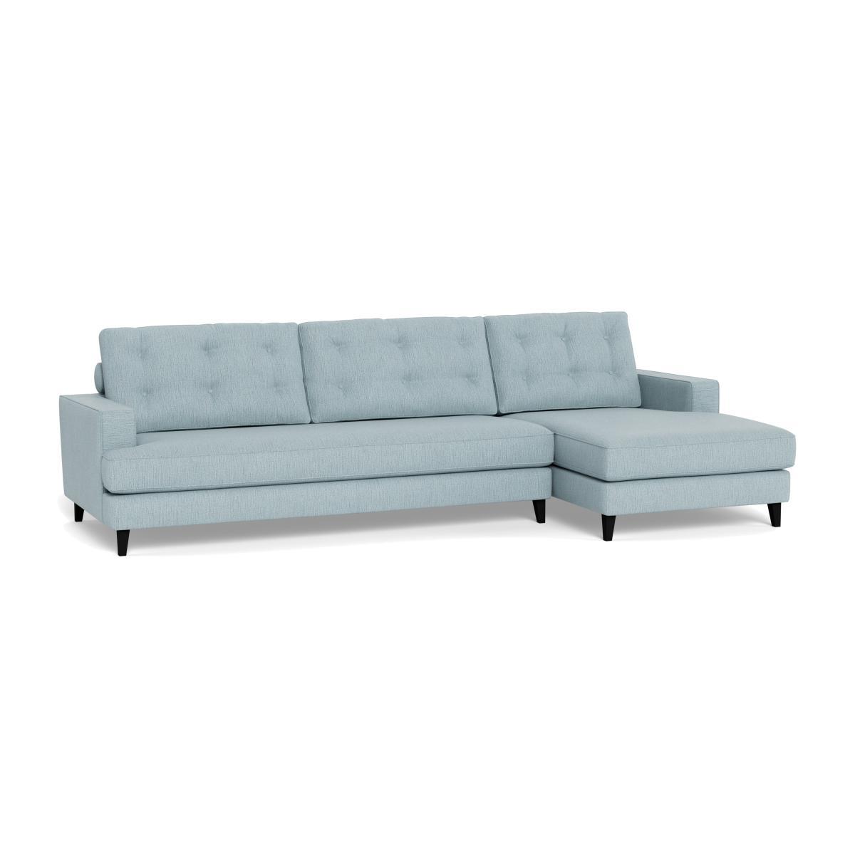 Heal's Mistral Right Hand Facing Corner Sofa Smart Linen Mix Duck Egg Black - Heal's UK Furniture – image 1