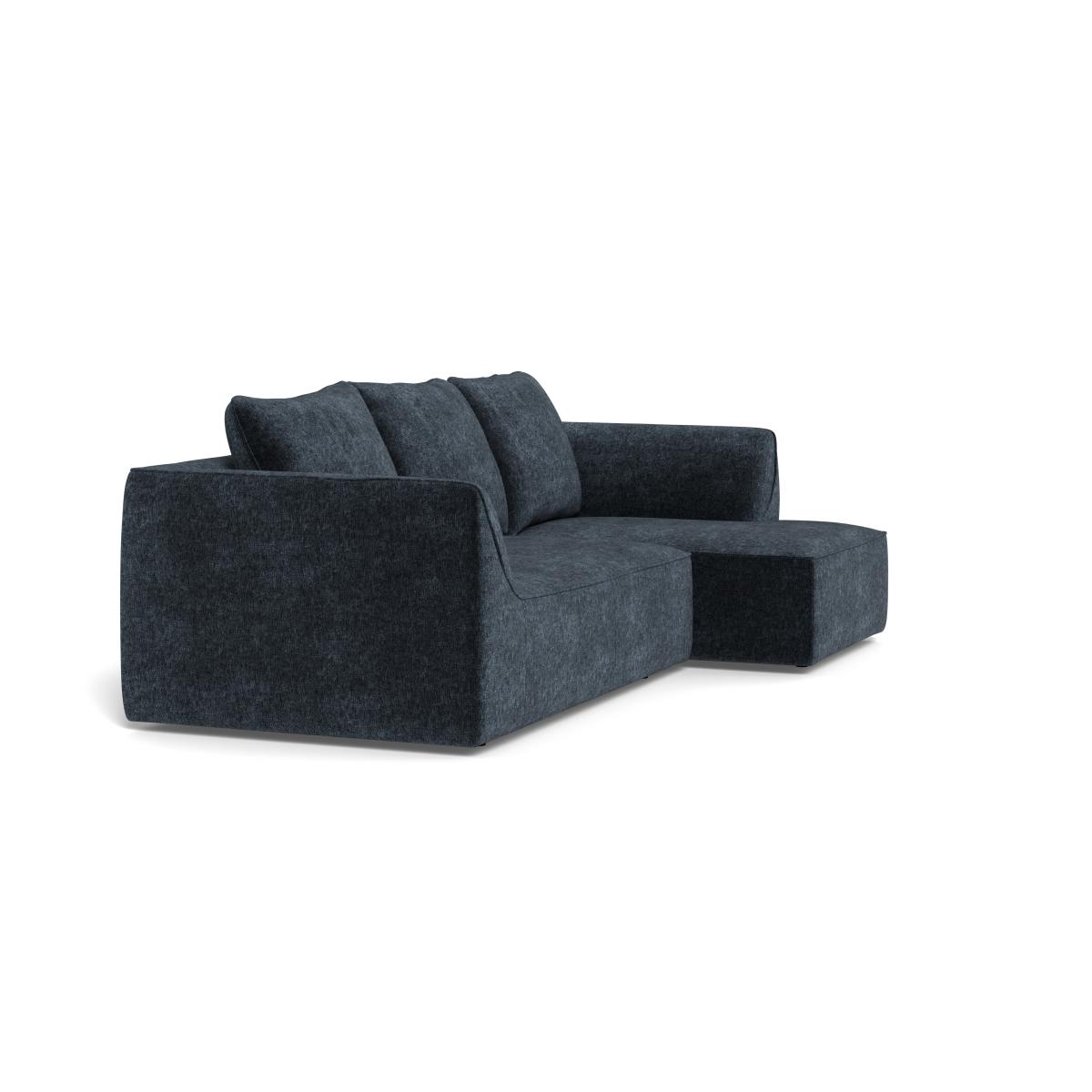 Heal's Morven Right Hand Facing Corner Chaise Sofa Boucle Velvet Space Black Feet – image 2