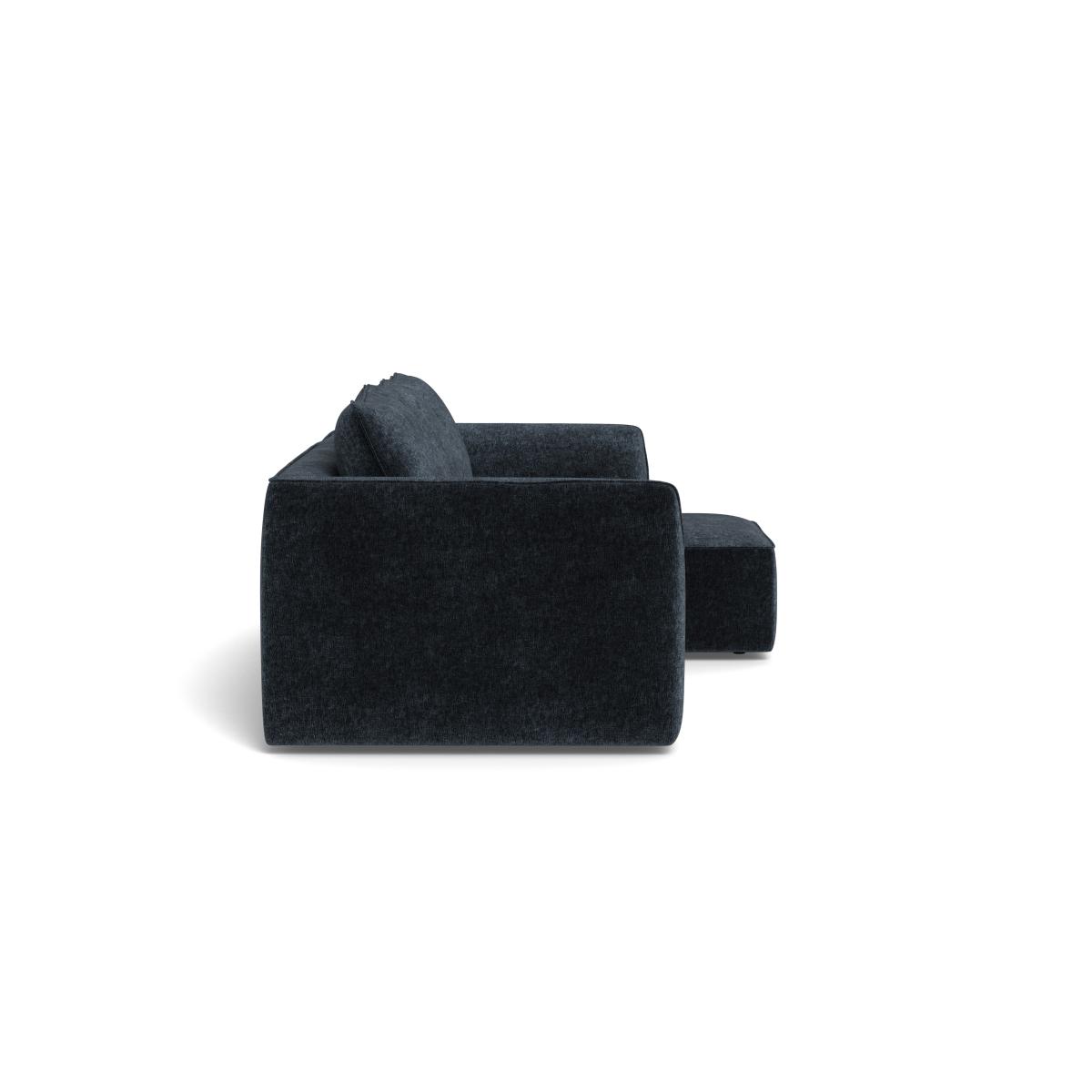 Heal's Morven Right Hand Facing Corner Chaise Sofa Boucle Velvet Space Black Feet – image 3
