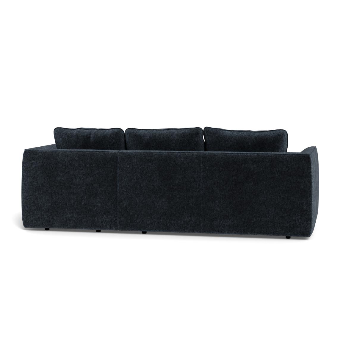 Heal's Morven Right Hand Facing Corner Chaise Sofa Boucle Velvet Space Black Feet – image 5
