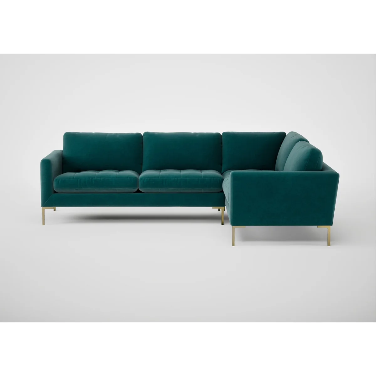 Heal's Eton Right Hand Facing Corner Sofa Loop Twill Fossil Black Feet – image 4