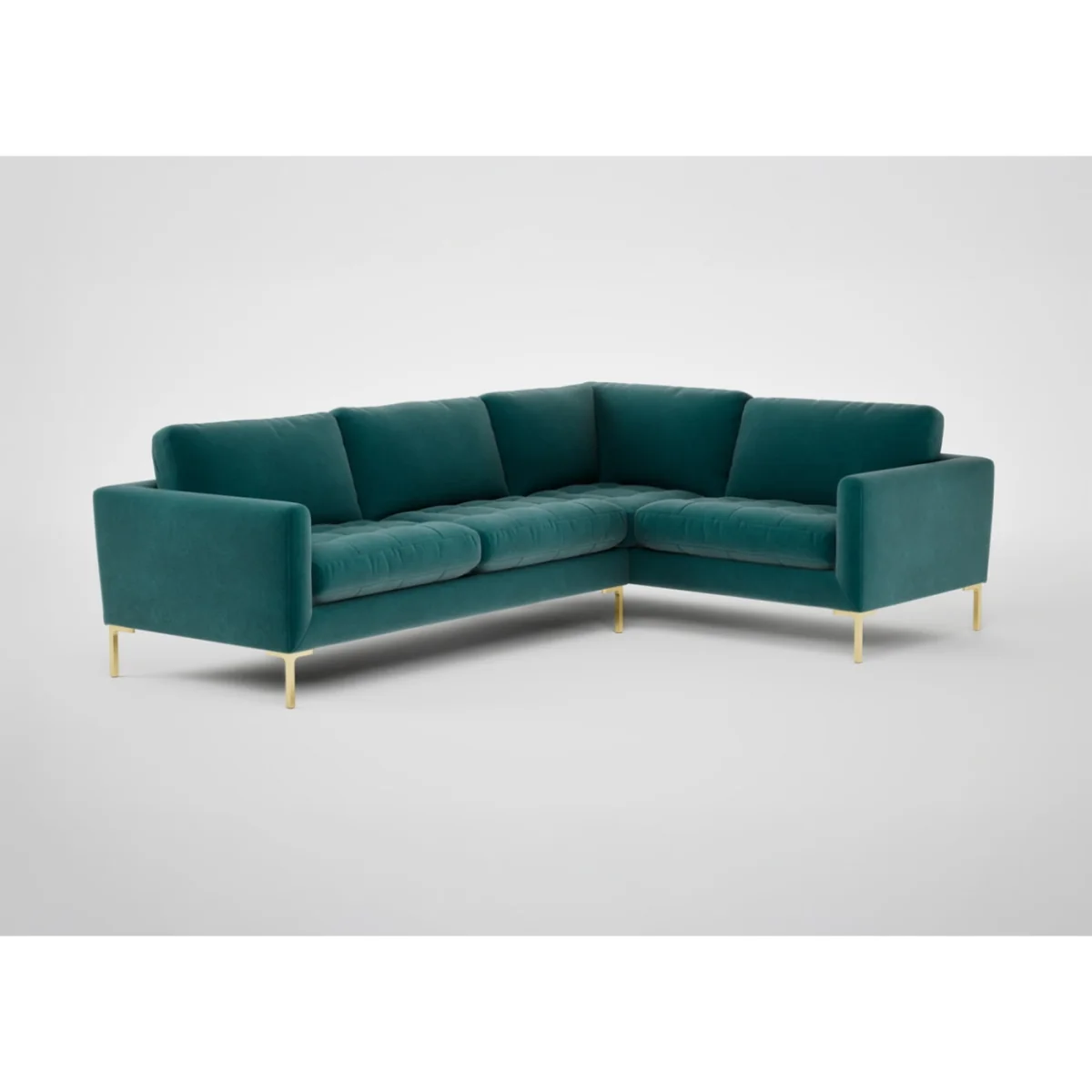 Heal's Eton Right Hand Facing Corner Sofa Loop Twill Fossil Black Feet – image 5