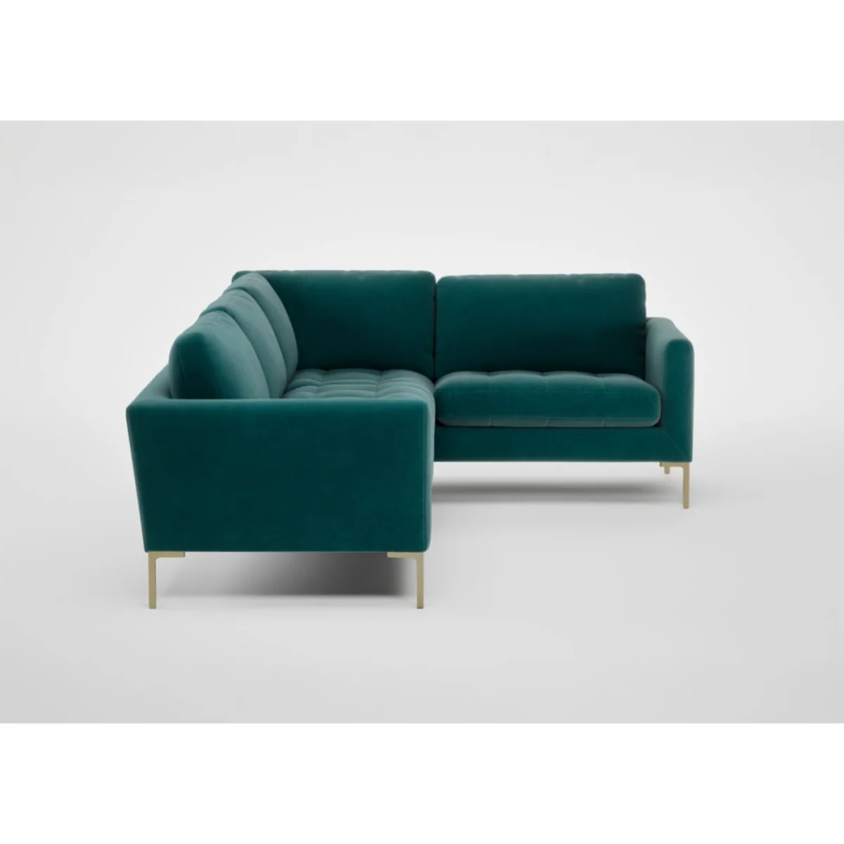 Heal's Eton Right Hand Facing Corner Sofa Loop Twill Fossil Black Feet – image 6