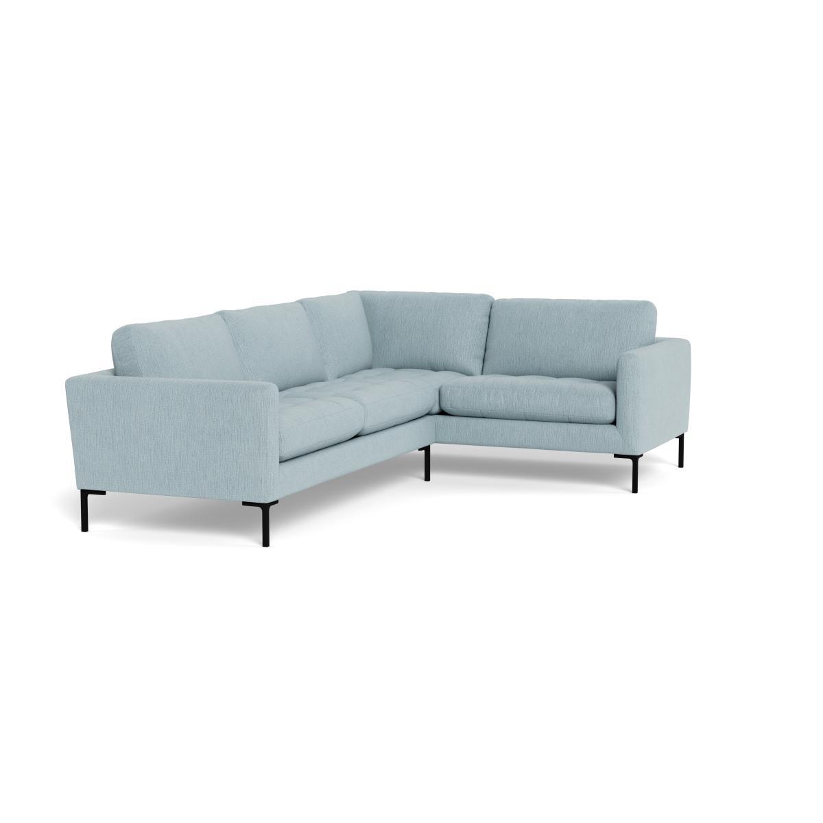 Heal's Eton Right Hand Facing Corner Sofa Smart Linen Mix Duck Egg Brass Feet - Heal's UK Furniture – image 2