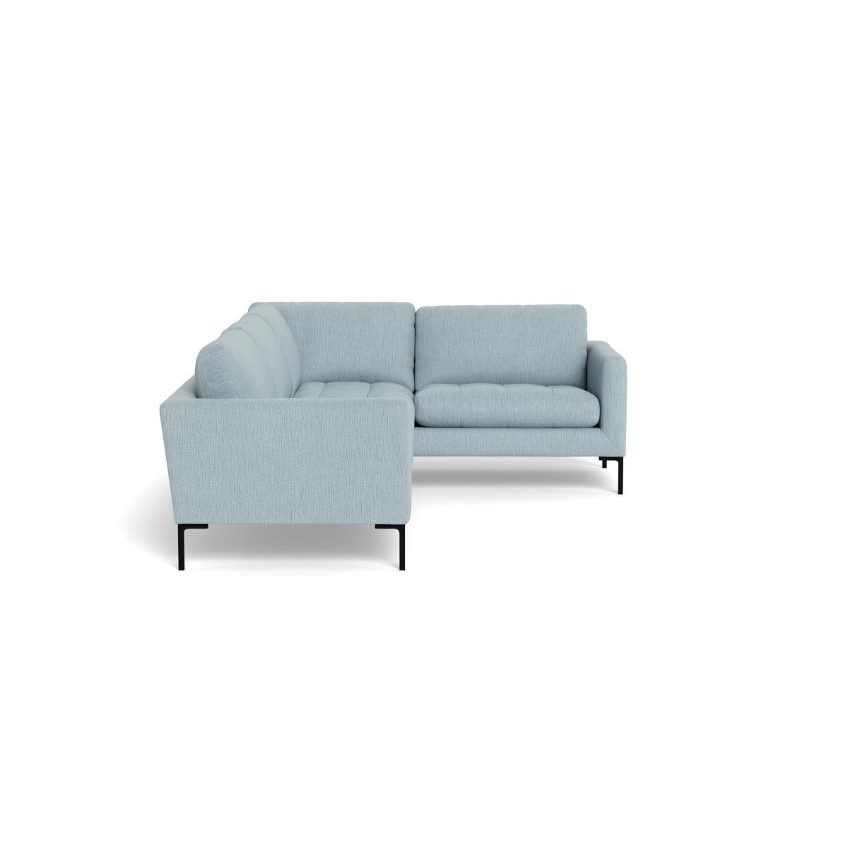 Heal's Eton Right Hand Facing Corner Sofa Smart Linen Mix Duck Egg Brass Feet - Heal's UK Furniture – image 3