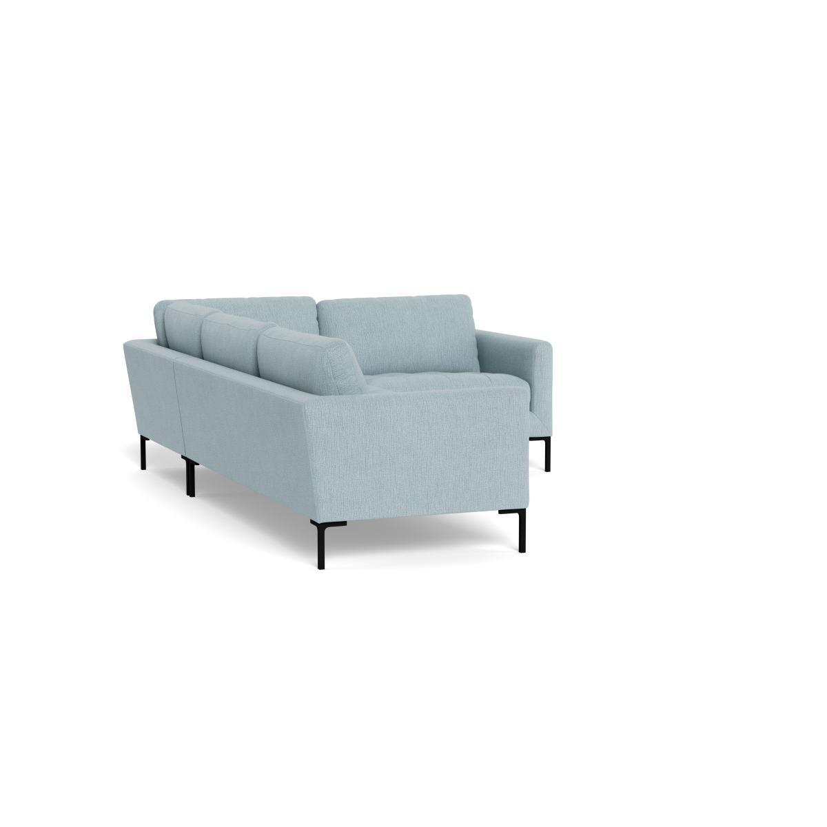 Heal's Eton Right Hand Facing Corner Sofa Smart Linen Mix Duck Egg Brass Feet - Heal's UK Furniture – image 4
