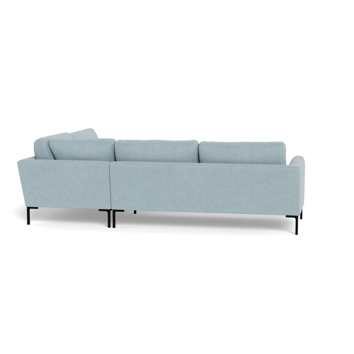 Heal's Eton Right Hand Facing Corner Sofa Smart Linen Mix Duck Egg Brass Feet - Heal's UK Furniture – image 5