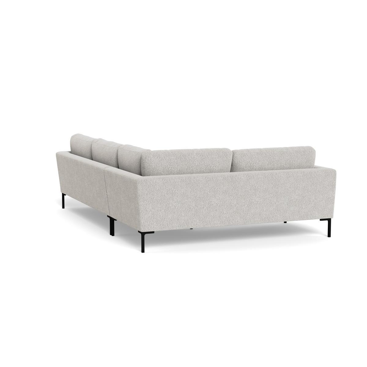 Heal's Eton Left Hand Facing Corner Sofa Chunky Boucle Ecru Brass Feet - Heal's UK Furniture – image 4