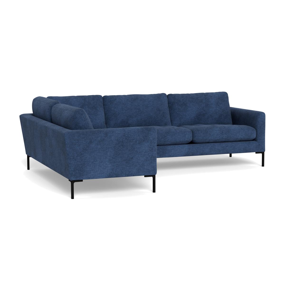 Heal's Eton Left Hand Facing Corner Sofa Broad Weave Lagoon Black Feet – image 1