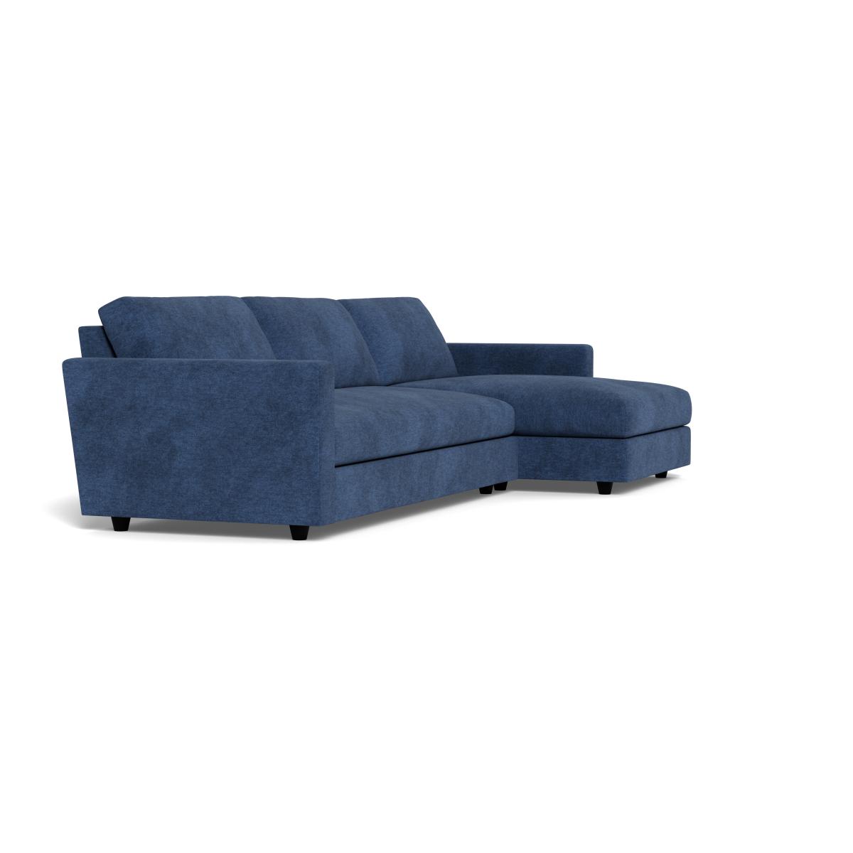 Heal's Nimbus 4 Seater Right Hand Corner Chaise Broad Weave Lagoon Black Feet – image 2