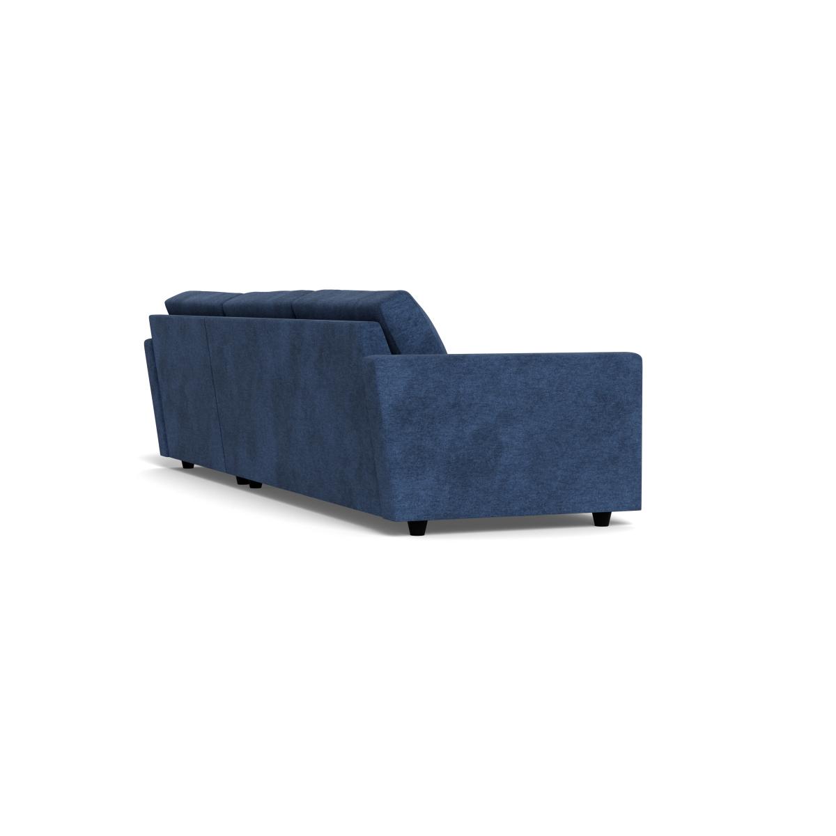 Heal's Nimbus 4 Seater Right Hand Corner Chaise Broad Weave Lagoon Black Feet – image 4
