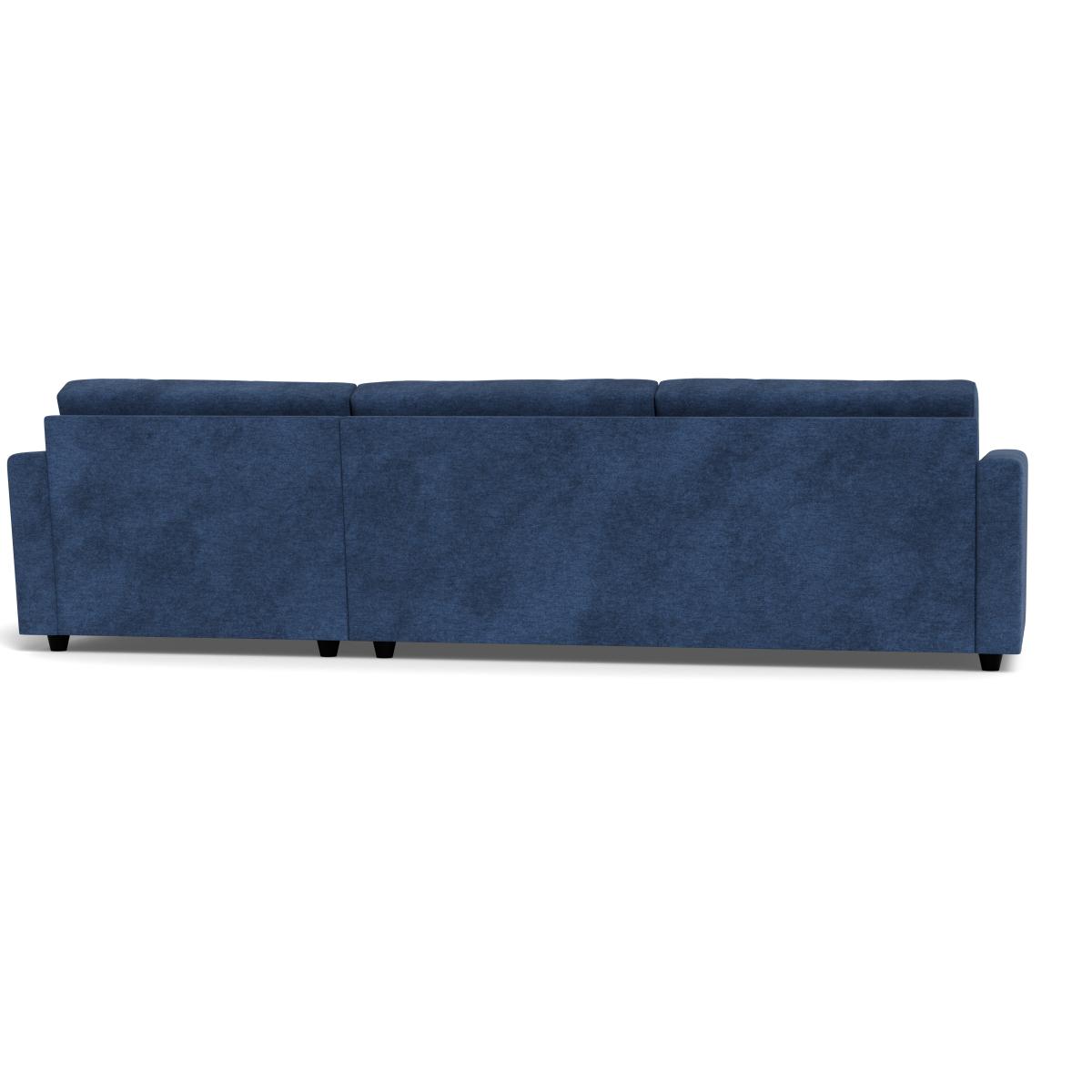 Heal's Nimbus 4 Seater Right Hand Corner Chaise Broad Weave Lagoon Black Feet – image 5