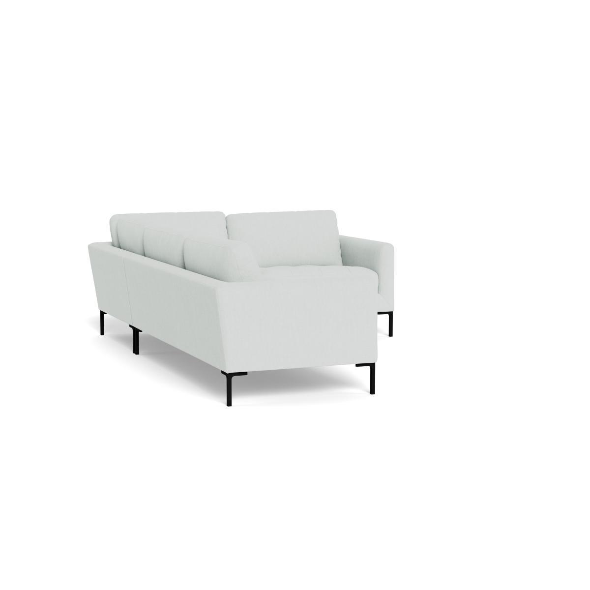 Heal's Eton Right Hand Facing Corner Sofa Broad Weave Tin Black Feet - Heal's UK Furniture – image 4