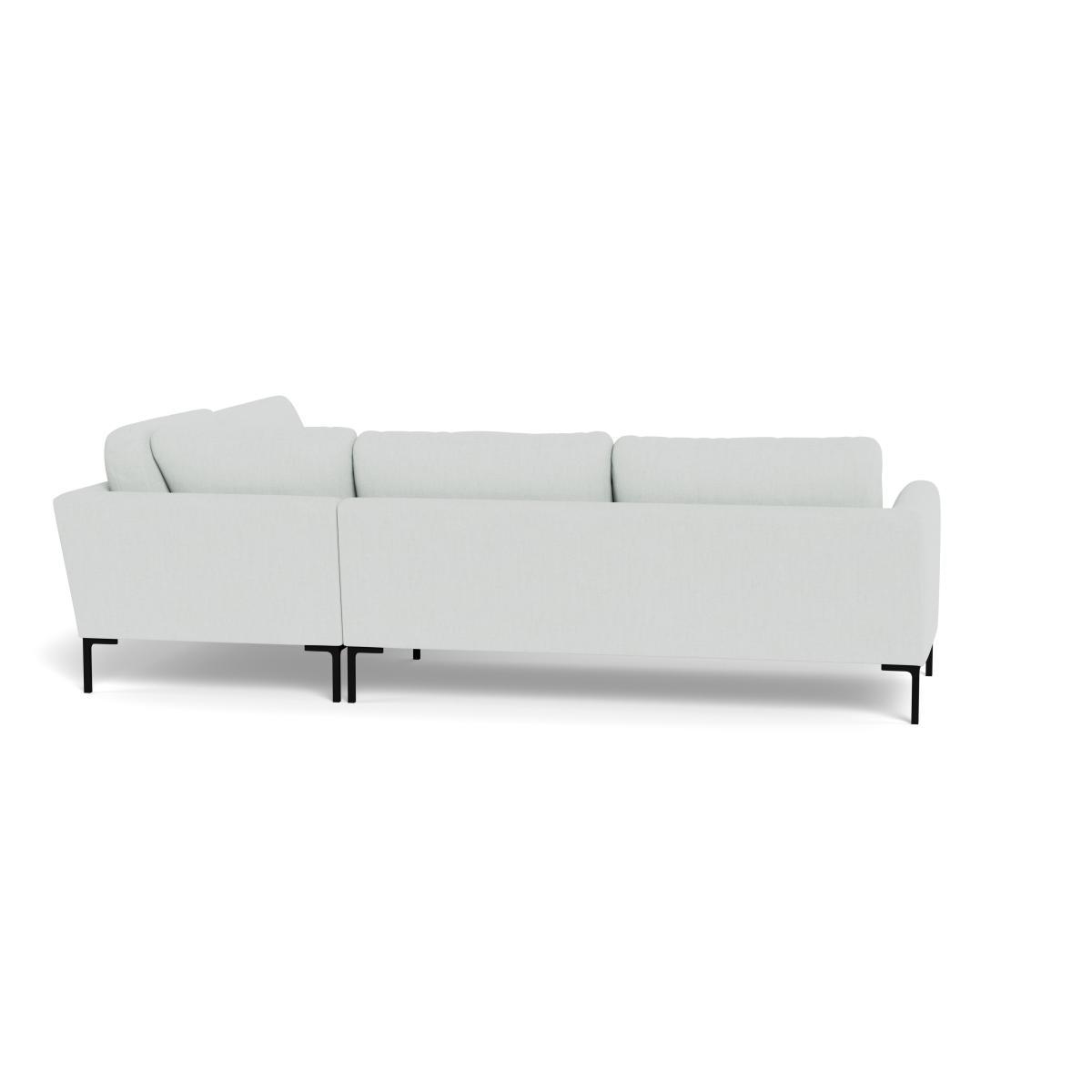 Heal's Eton Right Hand Facing Corner Sofa Broad Weave Tin Black Feet - Heal's UK Furniture – image 5