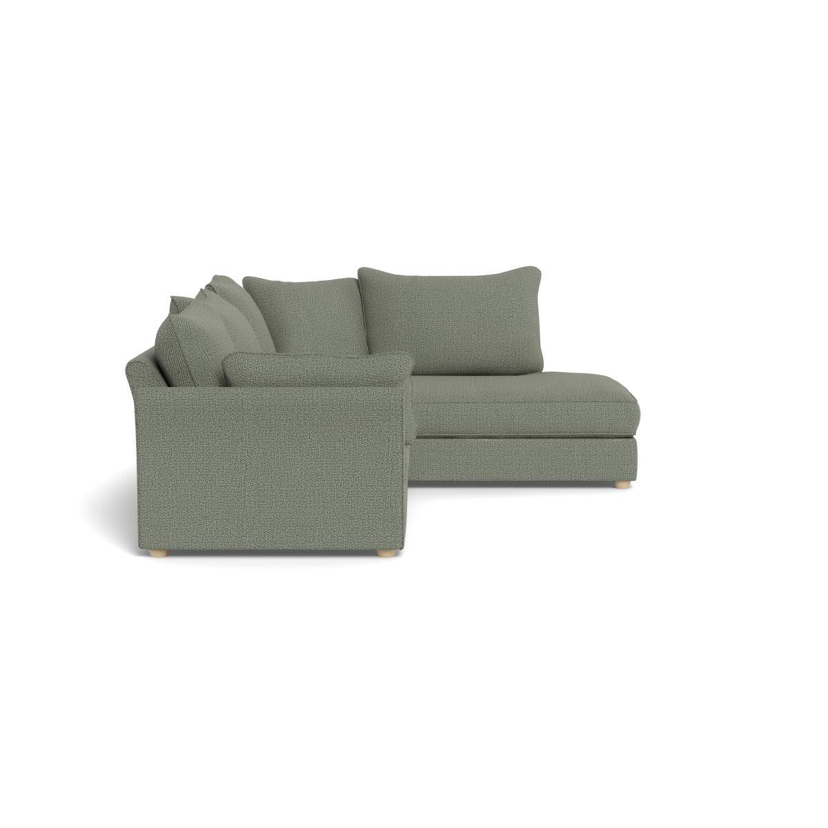 Heal's Tailor Right Hand Facing Corner Sofa Boucle Tweed Lapis Natural Beech Feet – image 3