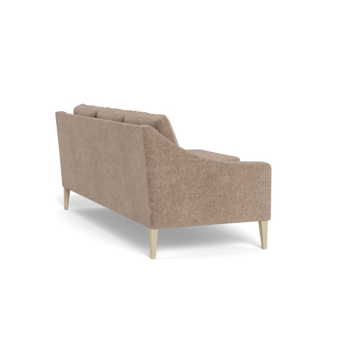 Heal's Richmond Corner Chaise Sofa Boucle Velvet Rocky Walnut Stained Oak Feet – image 4
