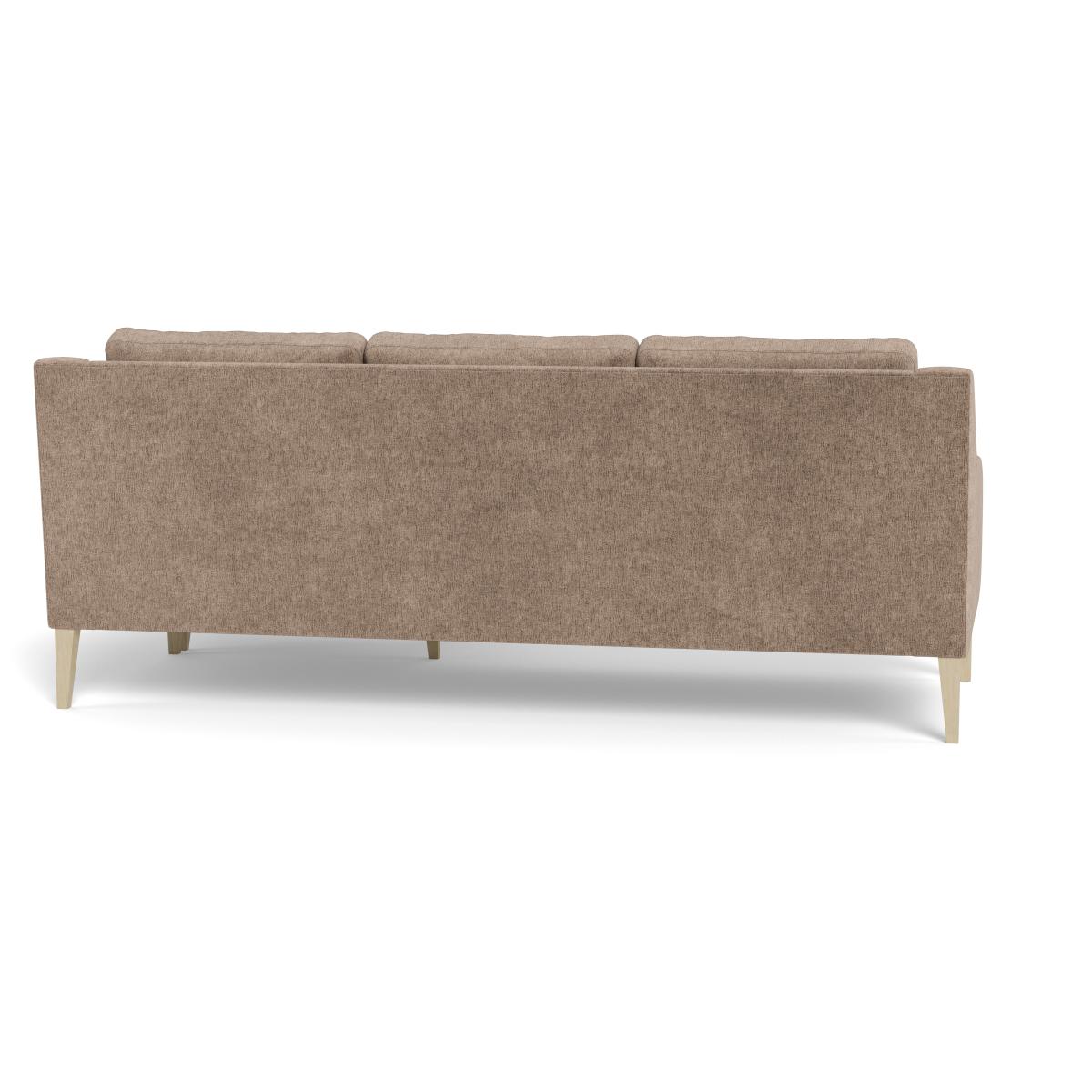 Heal's Richmond Corner Chaise Sofa Boucle Velvet Rocky Walnut Stained Oak Feet – image 5