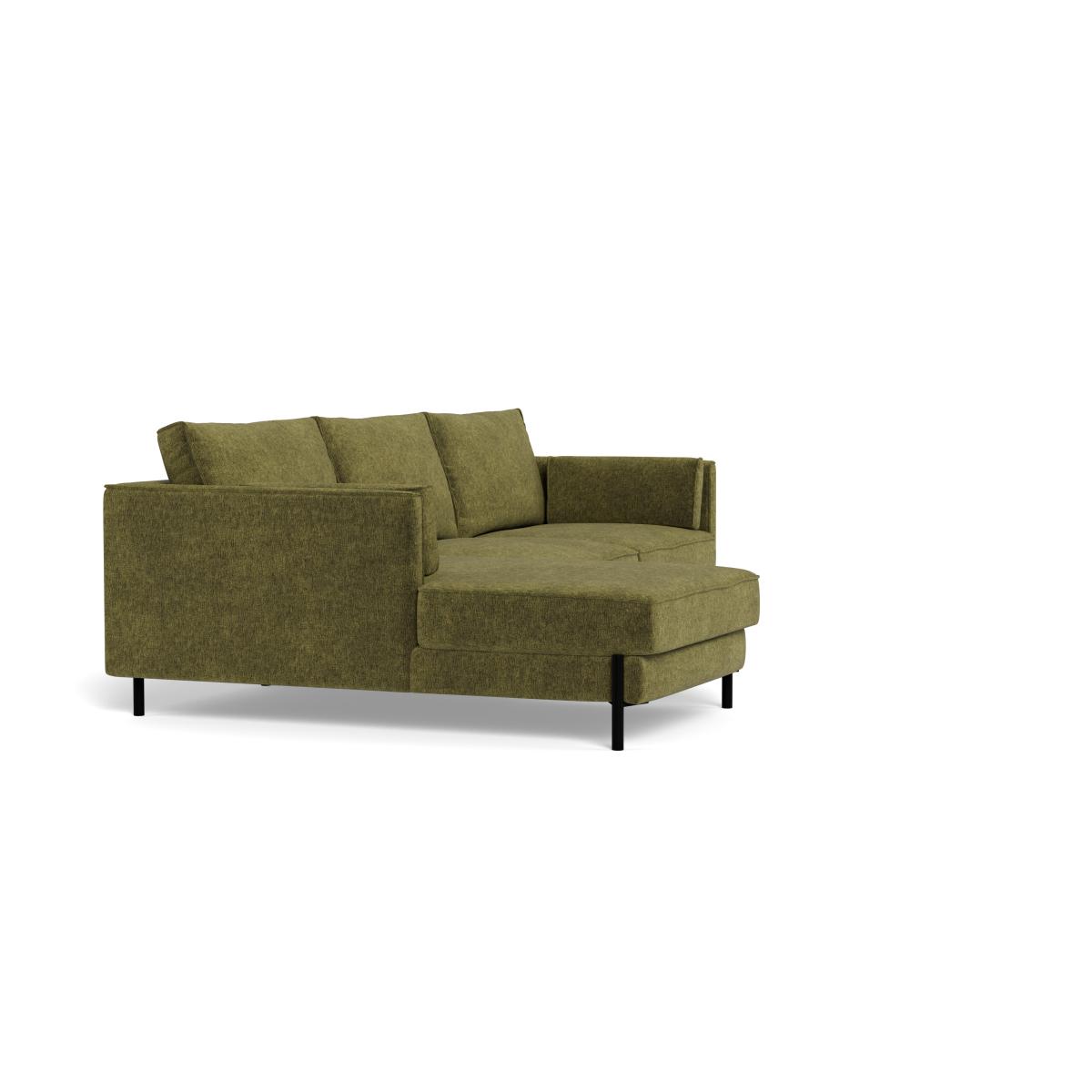 Heal's Tortona Left Hand Facing 4 Seater Corner Chaise Boucle Velvet Wilder Black Feet – image 2